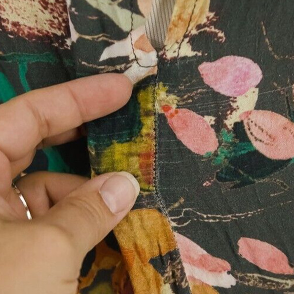 Meadow Rue Anthropologie Size 6 Minutiae Floral Keyhole Long Sleeve Tunic Dress - Picture 5 of 8